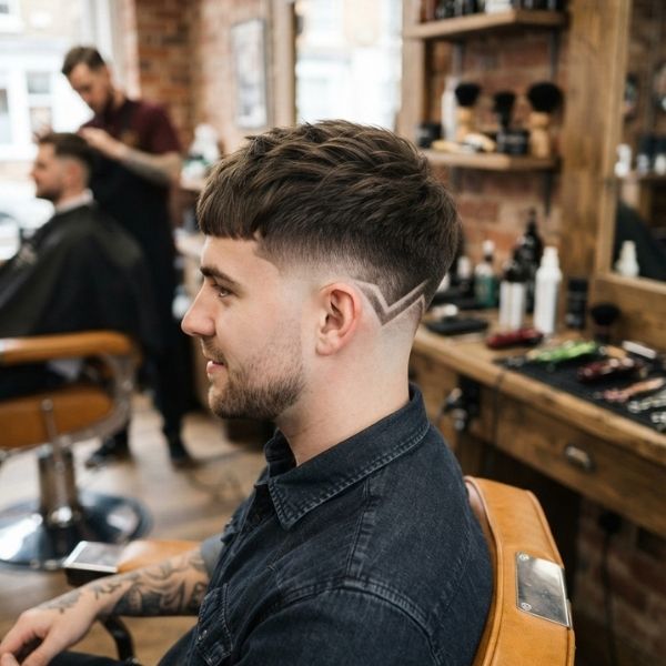 Burst Fade With V Design