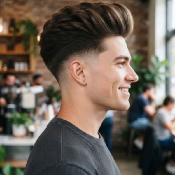Low Taper Fade + Curly Hair