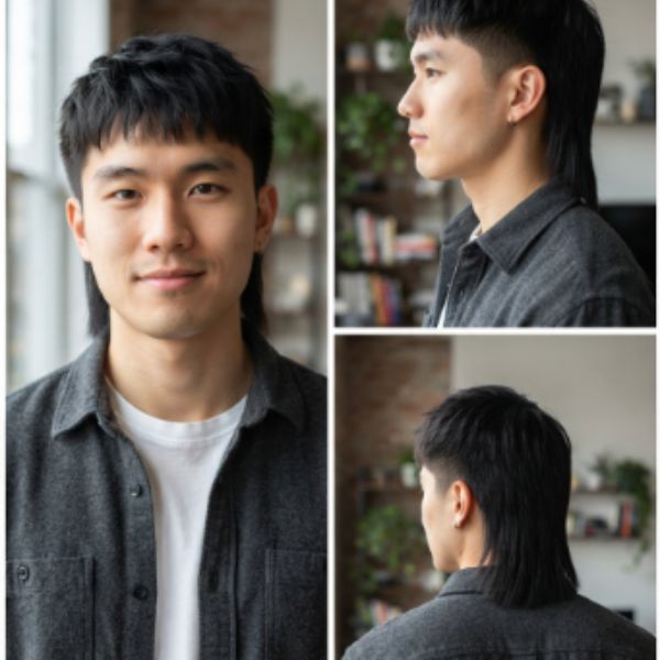 Classic Straight Hair Mullet