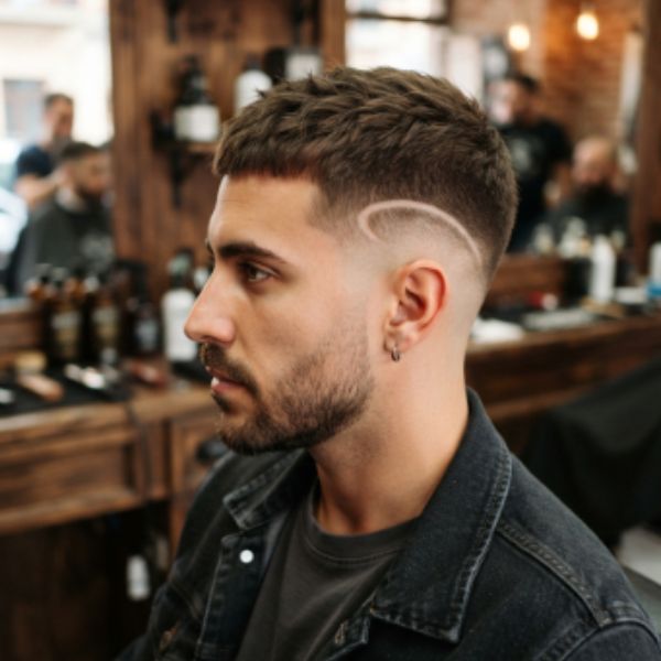 Edgy Crew Cut with a Short Fade