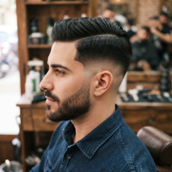 Side Swept Crew Cut