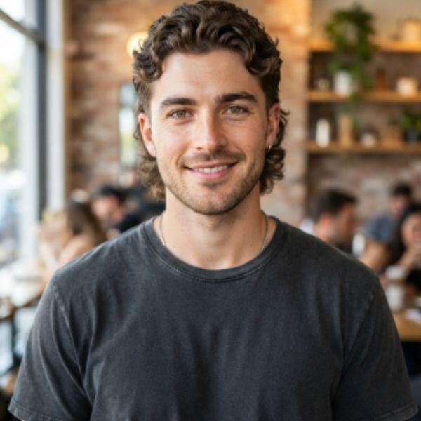 Short Wavy Mullet Men