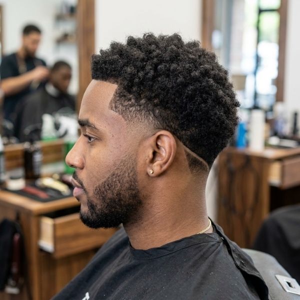 Behind the Ear Burst Fade Design