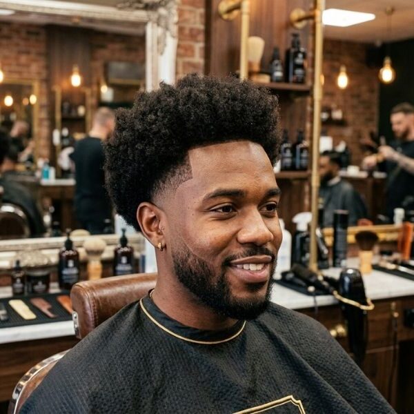 Low Taper Fade + Afro