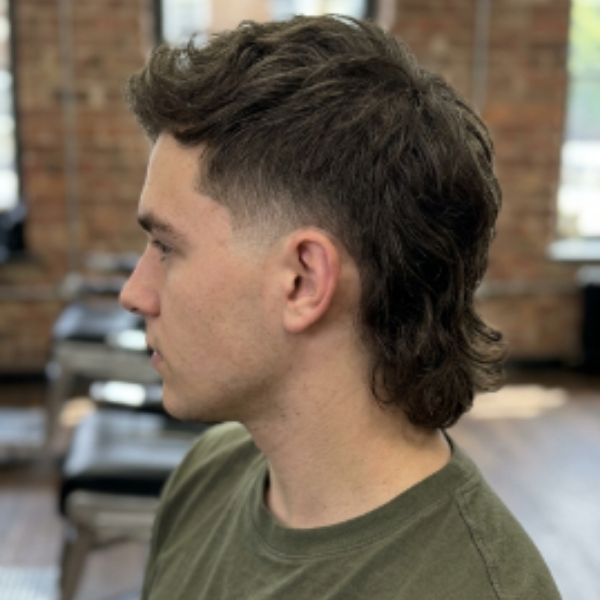 Burst Fade Boys Mullet Haircut