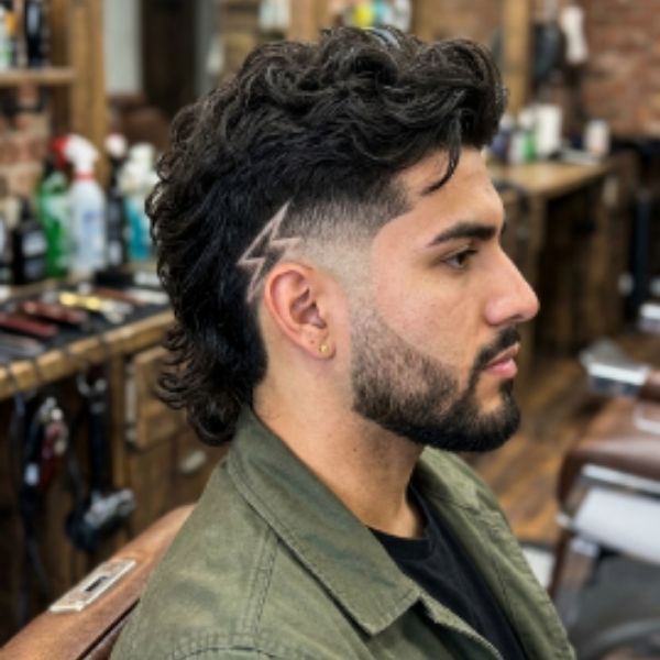 Burst Fade Lightning Bolt Design