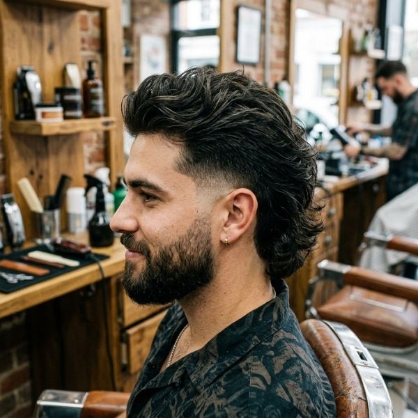 Burst Fade Mohawk Mullet