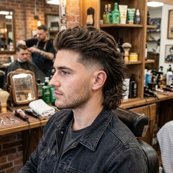 Burst Fade Mullet