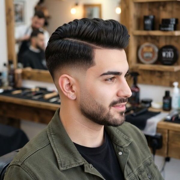 Low Taper Fade + Comb Over