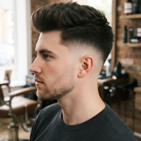 Long Crew Cut with Low Fade