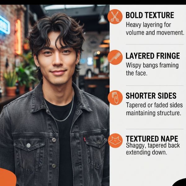 What Is a Short Wolf Cut Men Haircut