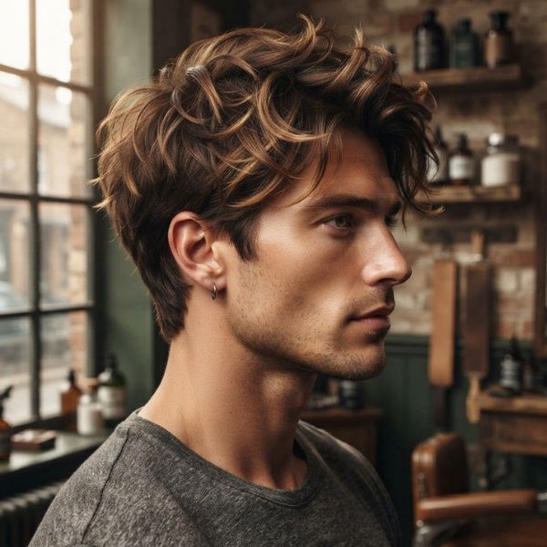 Messy Short Wolf Cut Men