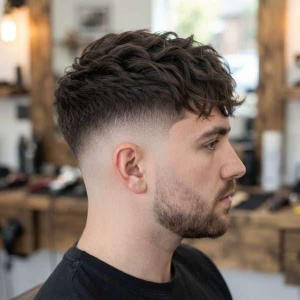 Medium High Fade with Texture