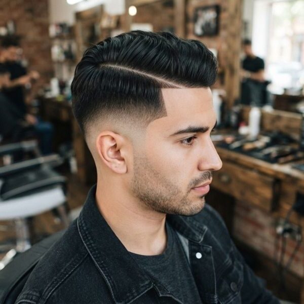 Low Taper Fade + Side Part