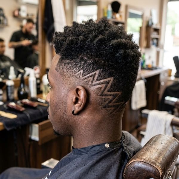 Burst Fade Zigzag Design