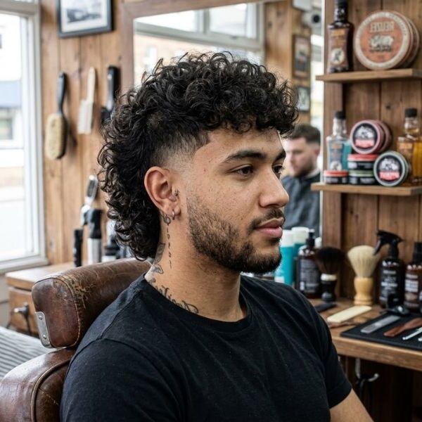 Curly Low Fade Crew Cut