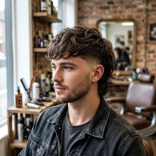 Faded Mullet with Fringe