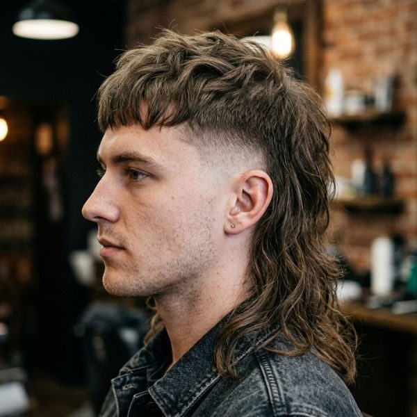 Faded Mullet with Fringe