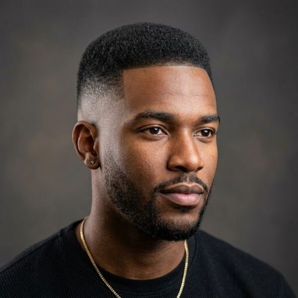 High Fade Haircut Men Black