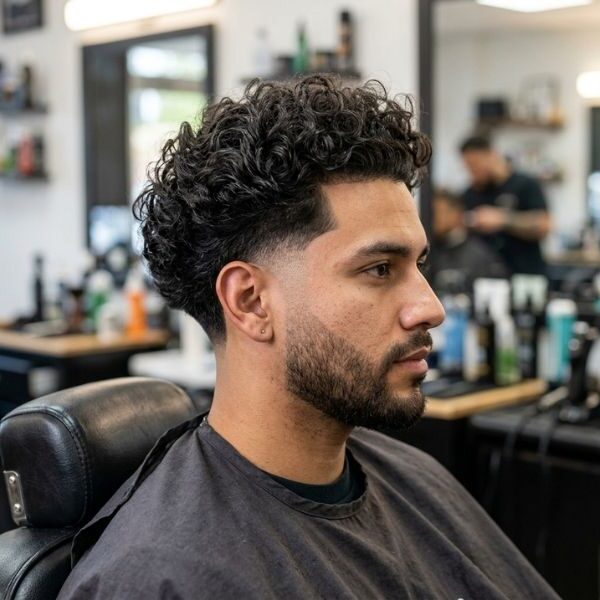 Hispanic Blowout Low Taper Fade Curly Hair