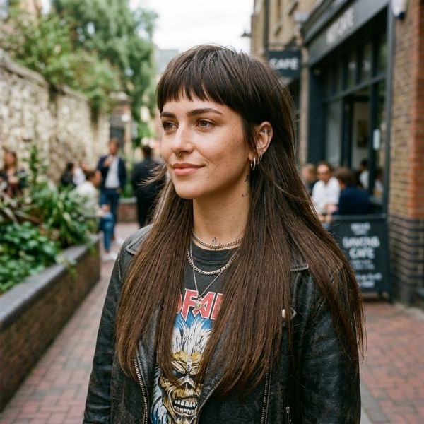 Long Straight Hair Mullet