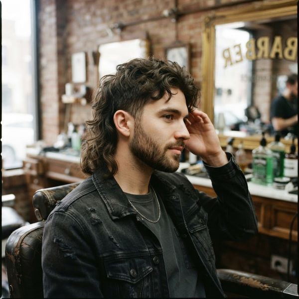 Long Wavy Modern Mullet
