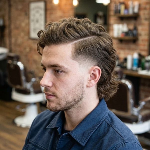 Low Fade Crew Cut with Hard Part