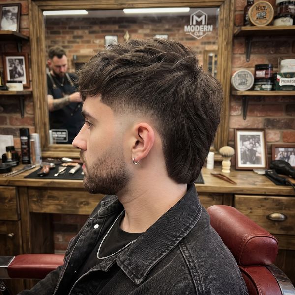 Low Fade Modern Mullet