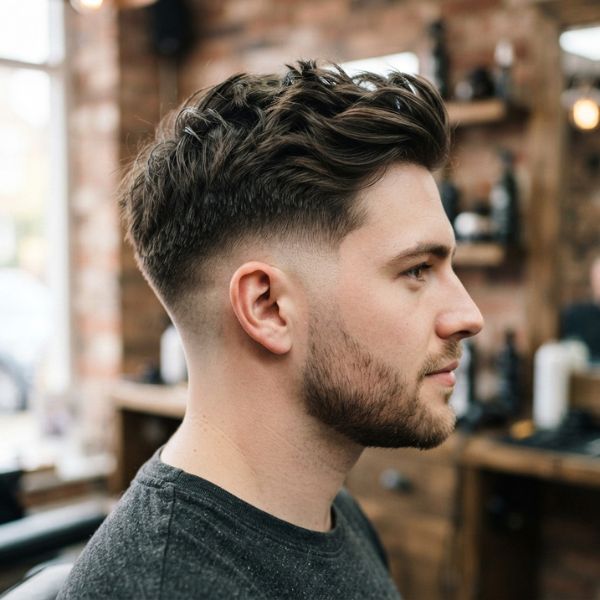 Low Taper Fade White Guy Hairstyles Variations