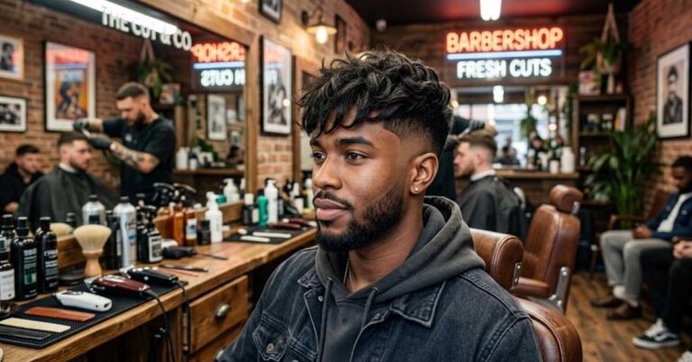 Low Taper Fade with Textured Fringe