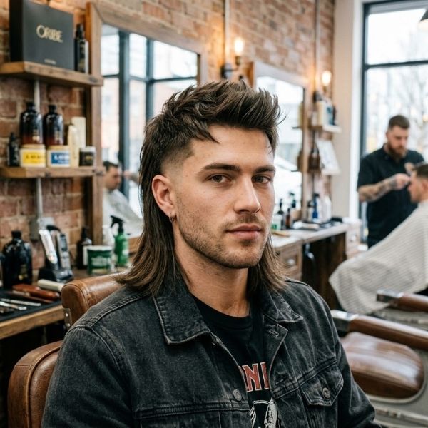 Modern Straight Hair Mullet