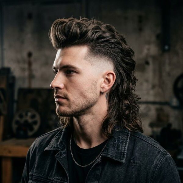 Quiff Mullet Fade