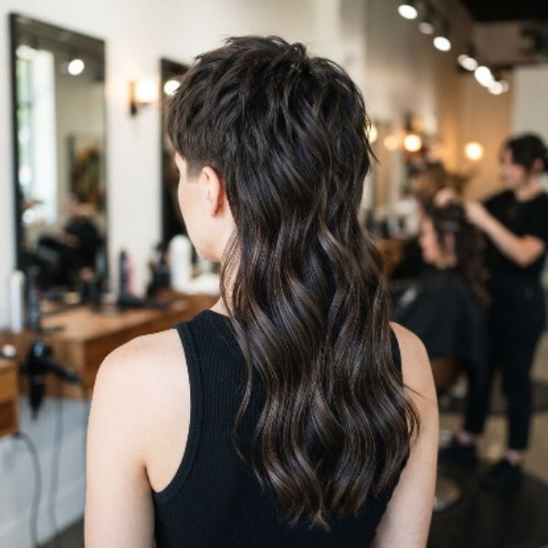 Sexy, Modern Mullet From The Back