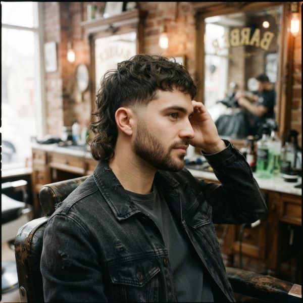 Short Wavy Mullet Men