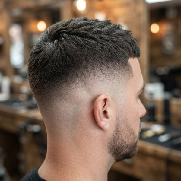 Skin Mid Fade Crew Cut Hairstyle