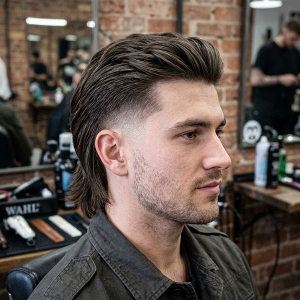 Straight Hair Low Fade Crew Cut
