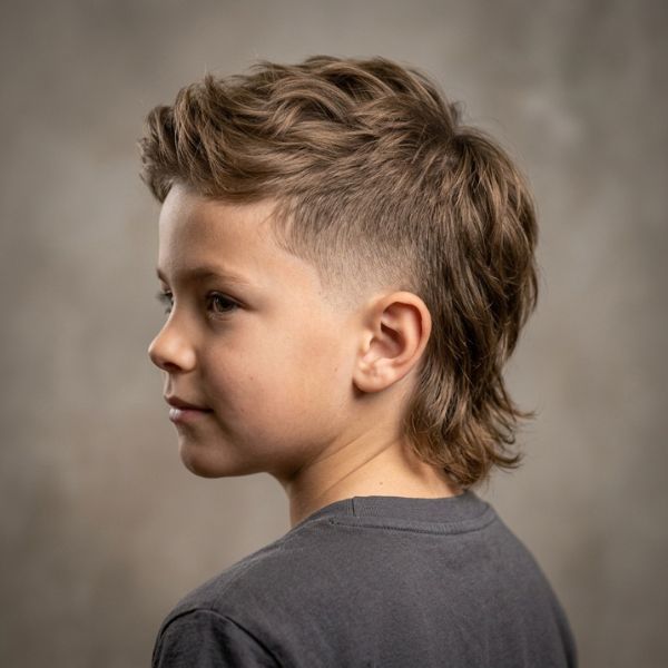Tapered Modern Mullet Haircut Boy (1)
