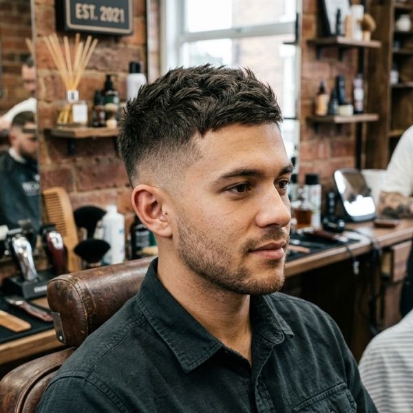 Textured Low Fade Crew Cut