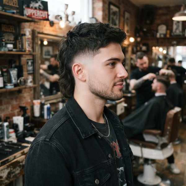 Low Fade Mullet Haircut