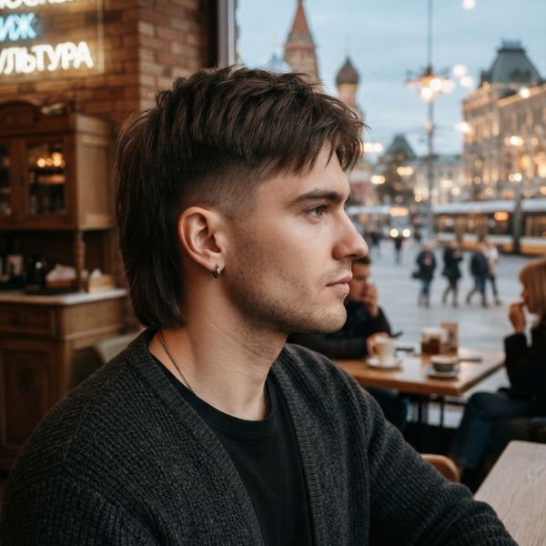 Modern Straight Hair Mullet