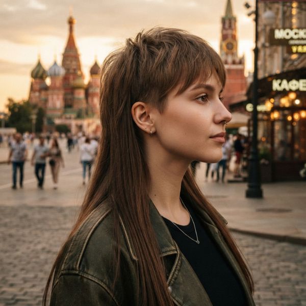 Long Straight Hair Mullet