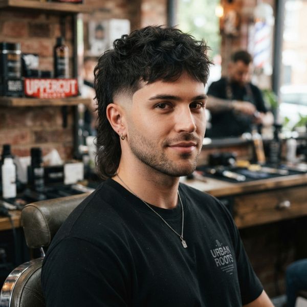 Burst Fade Mullet Haircut
