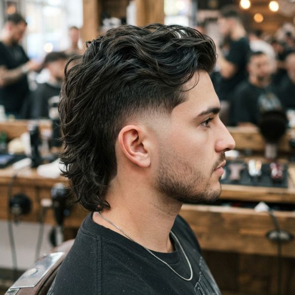 Mid Fade Mullet Haircut