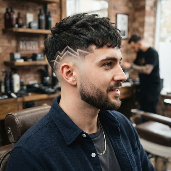 Burst Fade Zigzag Design