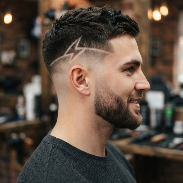 Burst Fade Lightning Bolt Design