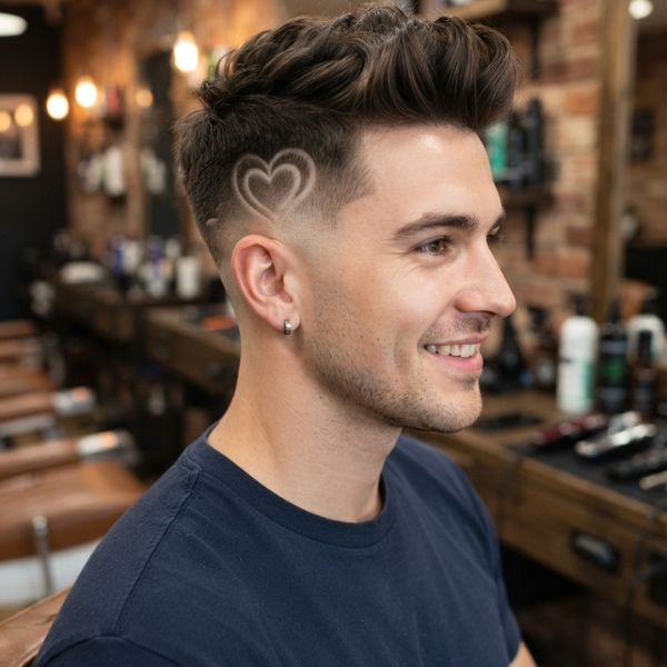 Burst Fade Heart Design