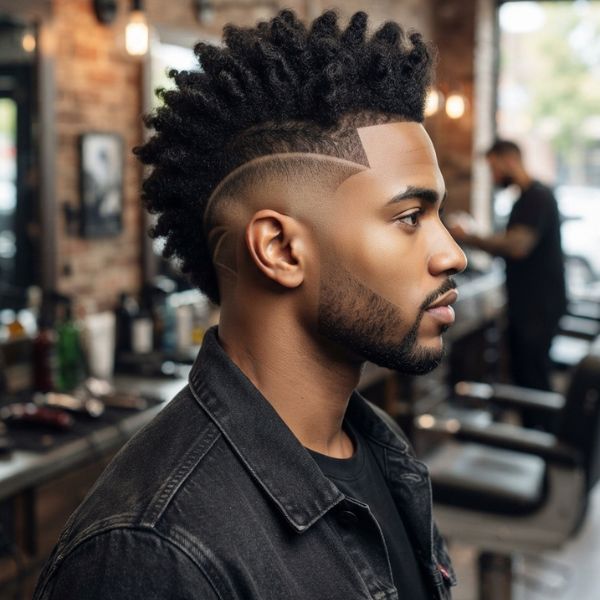Burst Fade Mohawk Design