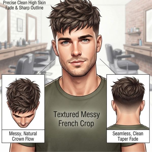Messy French Crop: Effortless Texture, Clean Outline, Fast Style