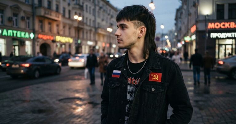 straight hair mullet