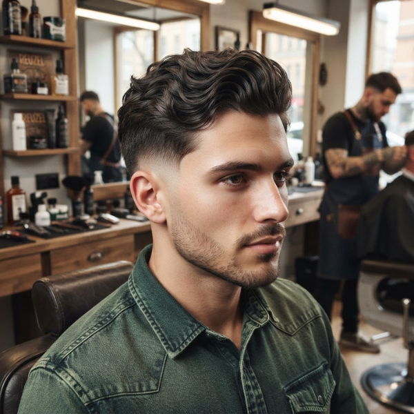 Wavy High Burst Fade